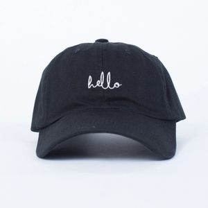 Unisex Hello Black Baseball Cap
